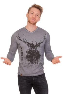 Almgwand 1928 Longsleeve Herren - GÖSELALM, Grau, XXL