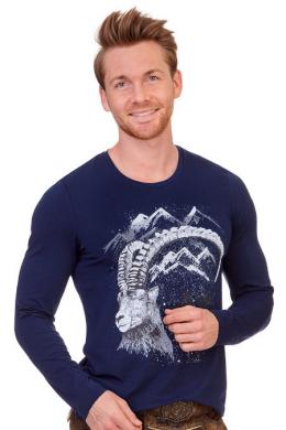 Almgwand 1928 Longsleeve Herren - GRASSLERALM, Dunkelblau, XXL