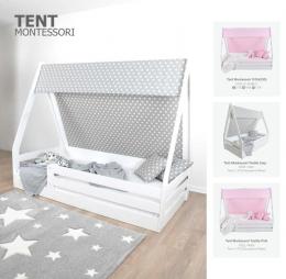 Almila Kinderbett Tenty 100x200 cm in Weiß/Grau