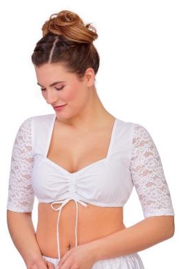 Alpenfee Dirndlbluse - LINDA, Weiß, 40