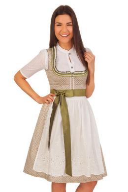 Alpenfee Midi Dirndl 2tlg. - HEIDI, Taupe, 42