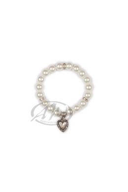 Alpenflüstern Armband Damen - HERZERL, Weiß
