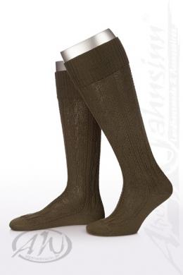 Alpensocks Trachten Kniestrümpfe - 1013, Oliv, 11 (40-41)