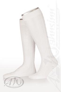 Alpensocks Trachten Kniestrümpfe - 1052, Weiß, 8 (34-35)