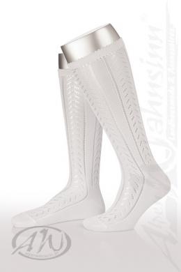 Alpensocks Trachtenstrümpfe Damen - 800, Weiß, 8 (34-35)