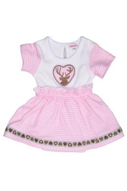 Alpenwahnsinn Baby Body - HIRSCH MADL, Weiß/Rosa, 92