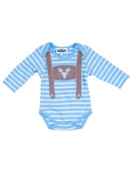 Alpenwahnsinn Baby Body - HOSENTRÄGER, Hellblau, 62