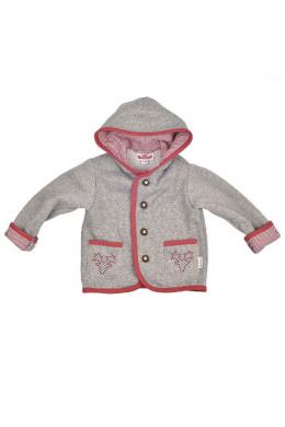 Alpenwahnsinn Baby Jacke - TIROL, Grau/Rot, 86/92