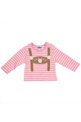 Alpenwahnsinn Baby Shirt - HOSENTRÄGER MADL, Rosa, 92
