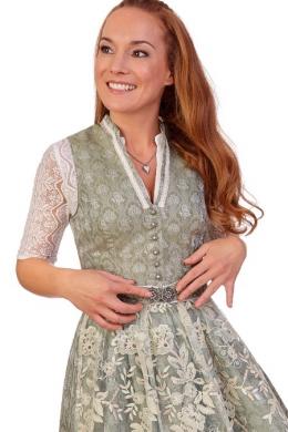 Alpenwahnsinn Dirndl Kollektion Almpracht Midi Dirndl 2tlg. - SMERALDA, Grün/Creme, 46