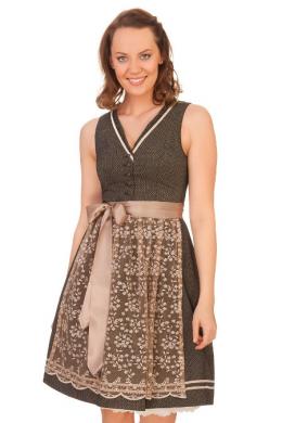 Alpenwahnsinn Dirndl Kollektion Sonnenwalzer Midi Dirndl 2tlg. - CALLA, Schwarz, 36