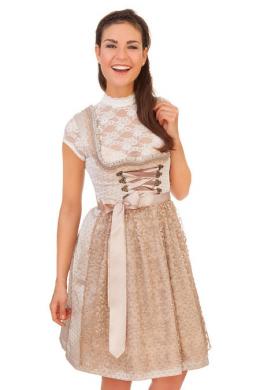 Alpenwahnsinn Dirndl Kollektion Sonnenwalzer Midi Dirndl 2tlg. - MARQUESA, Macchiato, 42