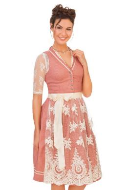 Alpenwahnsinn Dirndl Kollektion Sonnenwalzer Midi Dirndl 2tlg. - SPITZENLIESL, Puder, 34