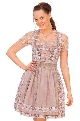 Alpenwahnsinn Dirndl Kollektion Sonnenwalzer Mini Dirndl 2tlg. - FLOWER MARIE, Mauve, 34