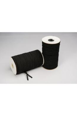 Alpenwahnsinn Gummiband - FLACHGUMMI 5mm, Schwarz, 10 m