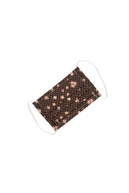 Alpenwahnsinn Kinder Stoffmaske - BLÜMLI 3, Schokobraun, One size