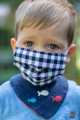 Alpenwahnsinn Kinder Stoffmaske - KAROLEIN, Blau, One size
