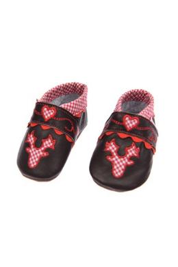 Alpenwahnsinn Krabbelschuhe - GEWEIH MADL, Rot, 19/20