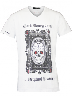 Black Money Crew Herren Shirt Original (S) (wei)
