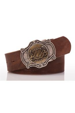 CASSANDRA Trachtengürtel - BAYERNWAPPEN II, Braun Used, 85