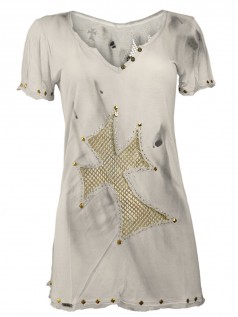 Cross & Glory Damen Shirt Gold (L)