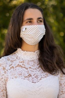 Dirndl Stoffmaske - ESTELLE ROSE I weiß