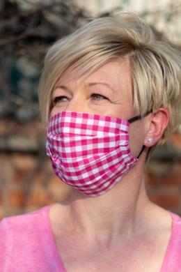 Dirndl Stoffmaske - KARO