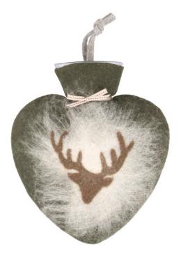 dorothee lehnen Wärmflasche - HIRSCHKOPF, Dark Olive