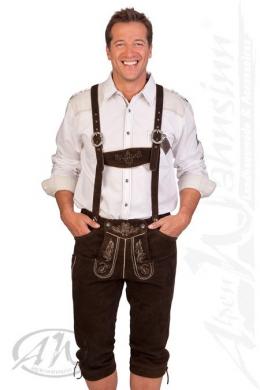 F.Sommerauer Modeproduktion Kniebundlederhose - KARL, Dunkelbraun, 58