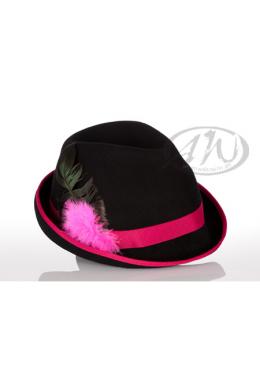 Faustmann Trachtenhut Damen - FEDER, Fuchsia, 56