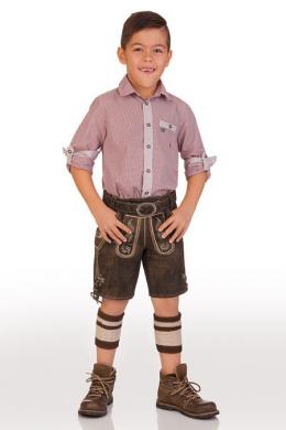 FC Bayern München Fan-Kollektion Lederhose Kinder FC Bayern München - VEIT, Braun Antik, 176