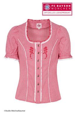 FC Bayern München Fan-Kollektion Trachtenbluse - FC Bayern München - AGAVE, Rot, 44
