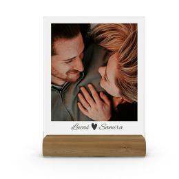 Fotogeschenk COUPLE - Acrylschild mit eigenem Bild und Wunschtext 15 x 20 cm