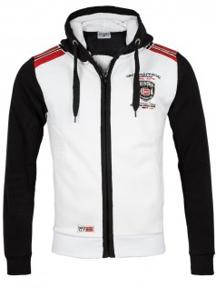 Geographical Norway Herren Zip Hoody Finion (M) (weiß)