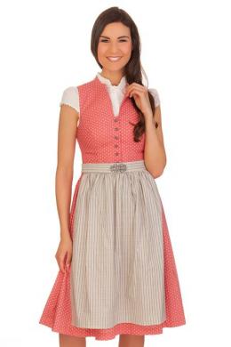 Gwandlalm Midi Dirndl 2tlg. - KREFELD, Lachs, 32