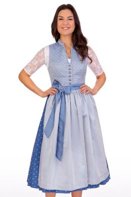 Hammerschmid Dirndl lang 2tlg. - TEGERNSEE, Hellblau/Silber, 52