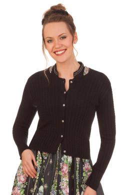 Hammerschmid Trachten Strickjacke - REIT, Schwarz, 34