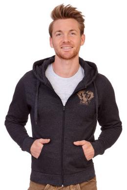 Hangowear Sweatjacke Herren - PAOLO, Dunkelgrau, XXL