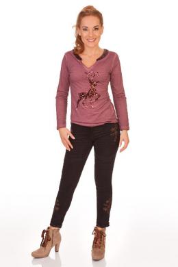 Hangowear Trachtenjeans Damen - OLJA, Schwarz, 46