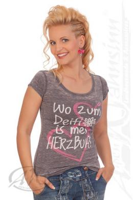 Hangowear Trachtenshirt Damen - ANGIE, Grau, XXL