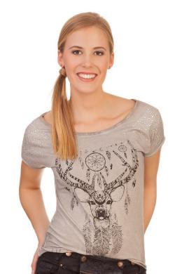Hangowear Trachtenshirt Damen - RONJA, Hellgrau, S