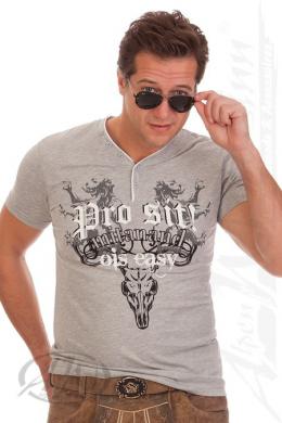 Hangowear Trachtenshirt Herren - CARLOS, Grau, XS