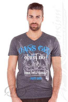Hangowear Trachtenshirt Herren - CASPAR, Anthrazit, S