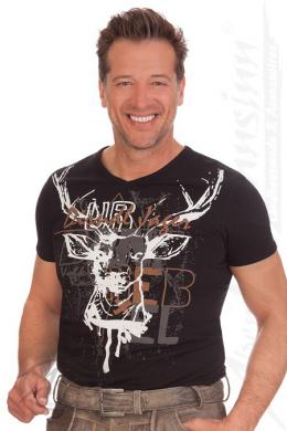 Hangowear Trachtenshirt Herren - EDDI - DIRNDLJÄGER, Schwarz, M