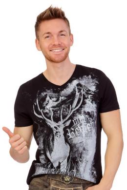 Hangowear Trachtenshirt Herren - ELTON, Schwarz, XXL