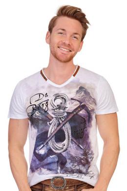 Hangowear Trachtenshirt Herren - EMILIO, Weiß, M