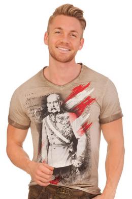 Hangowear Trachtenshirt Herren - FAUSTO, Schlamm, L