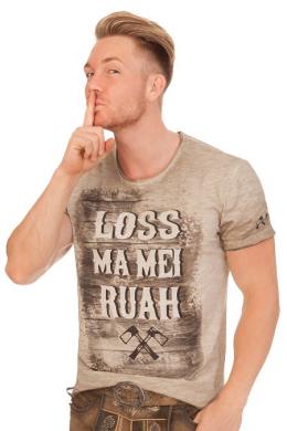 Hangowear Trachtenshirt Herren - FRANK, Beige, L