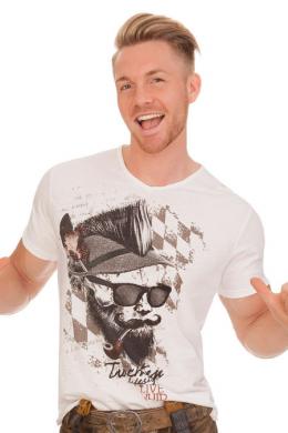 Hangowear Trachtenshirt Herren - FRANZL, Weiß, M