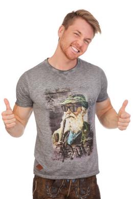 Hangowear Trachtenshirt Herren - FRITZ, Grau, L